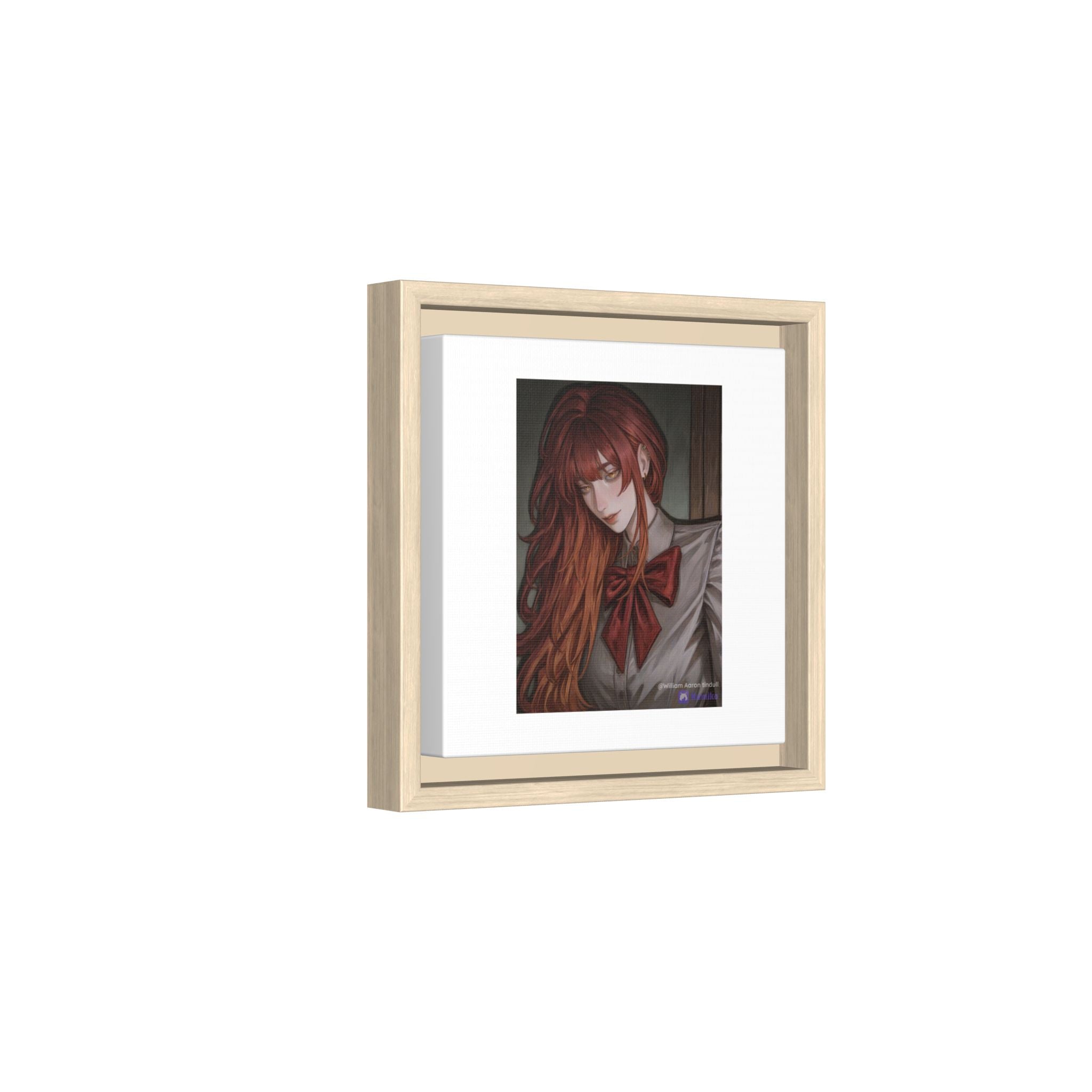 Framed Matte Canvas Print — Gothic Redhead Portrait