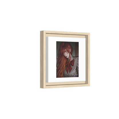 Framed Matte Canvas Print — Gothic Redhead Portrait