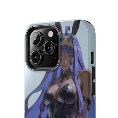 Bunny Girl Tough Phone Case — Anime Purple-Haired Character Protective Cover