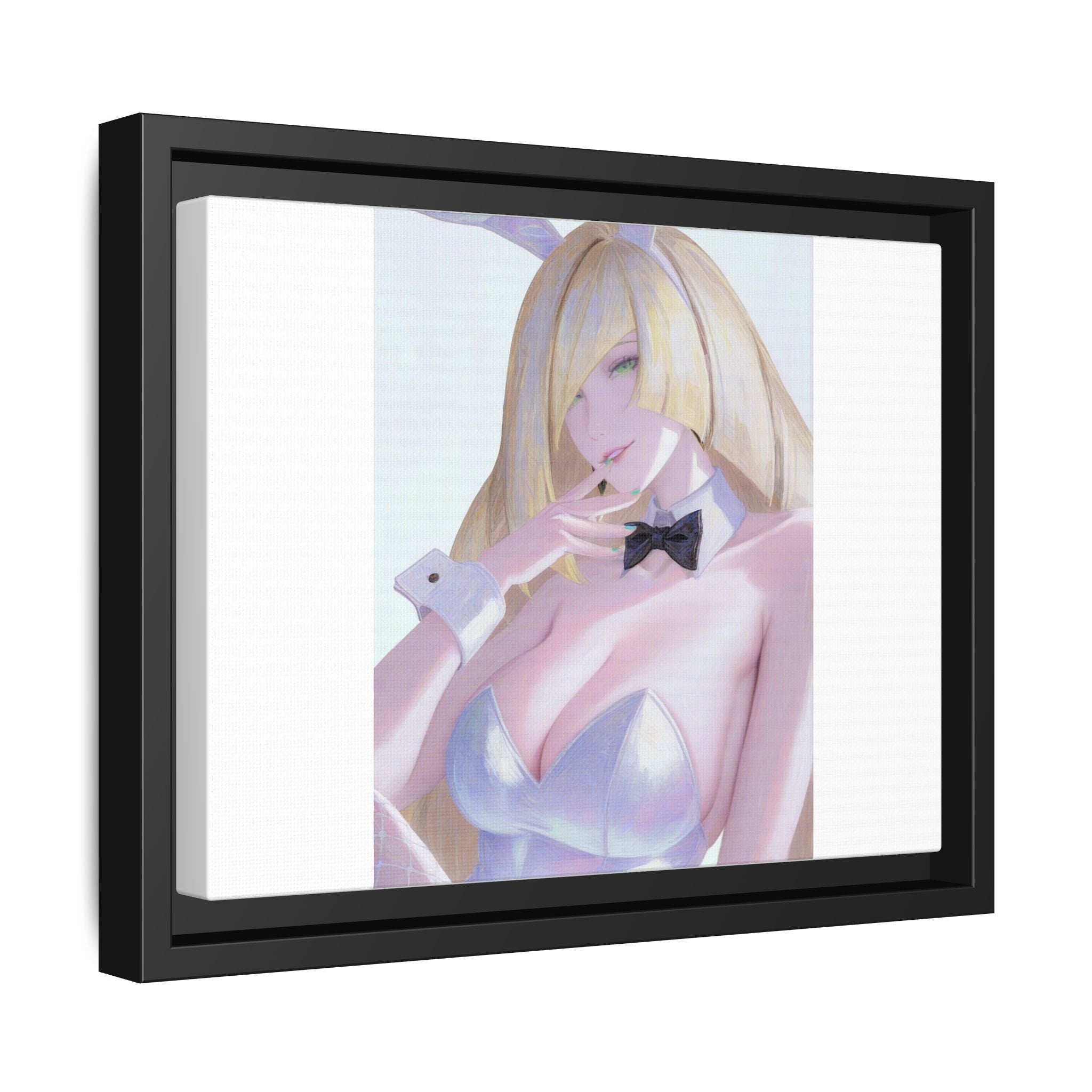 Bunny Girl Matte Canvas Print Framed — Sexy Anime Art Wall Decor