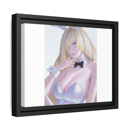 Bunny Girl Matte Canvas Print Framed — Sexy Anime Art Wall Decor