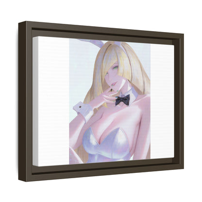 Bunny Girl Matte Canvas Print Framed — Sexy Anime Art Wall Decor