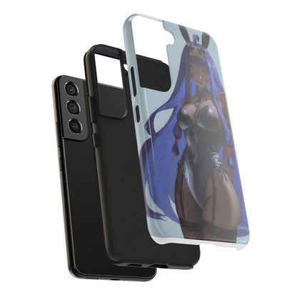 Bunny Girl Tough Phone Case — Anime Purple-Haired Character Protective Cover