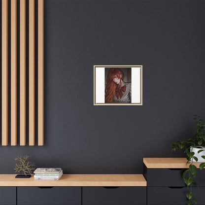 Framed Matte Canvas Print — Gothic Redhead Portrait