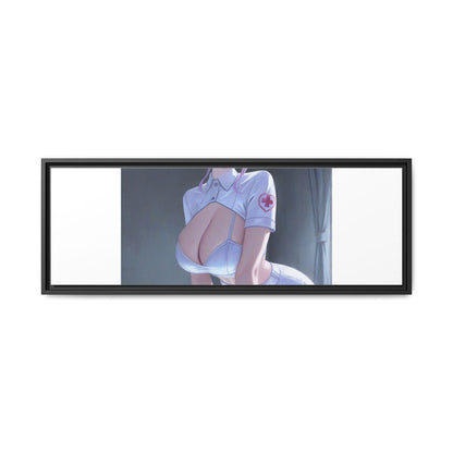 Sexy Anime Nurse Matte Canvas Print (Framed)