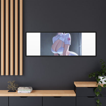 Sexy Anime Nurse Matte Canvas Print (Framed)