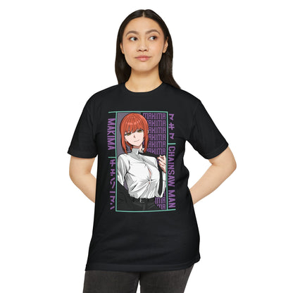 Makima Chainsaw Man Anime Graphic T-Shirt — Japanese Text Design