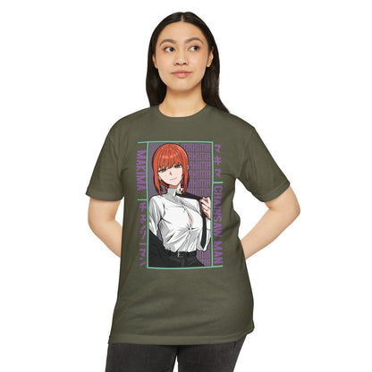 Makima Chainsaw Man Anime Graphic T-Shirt — Japanese Text Design