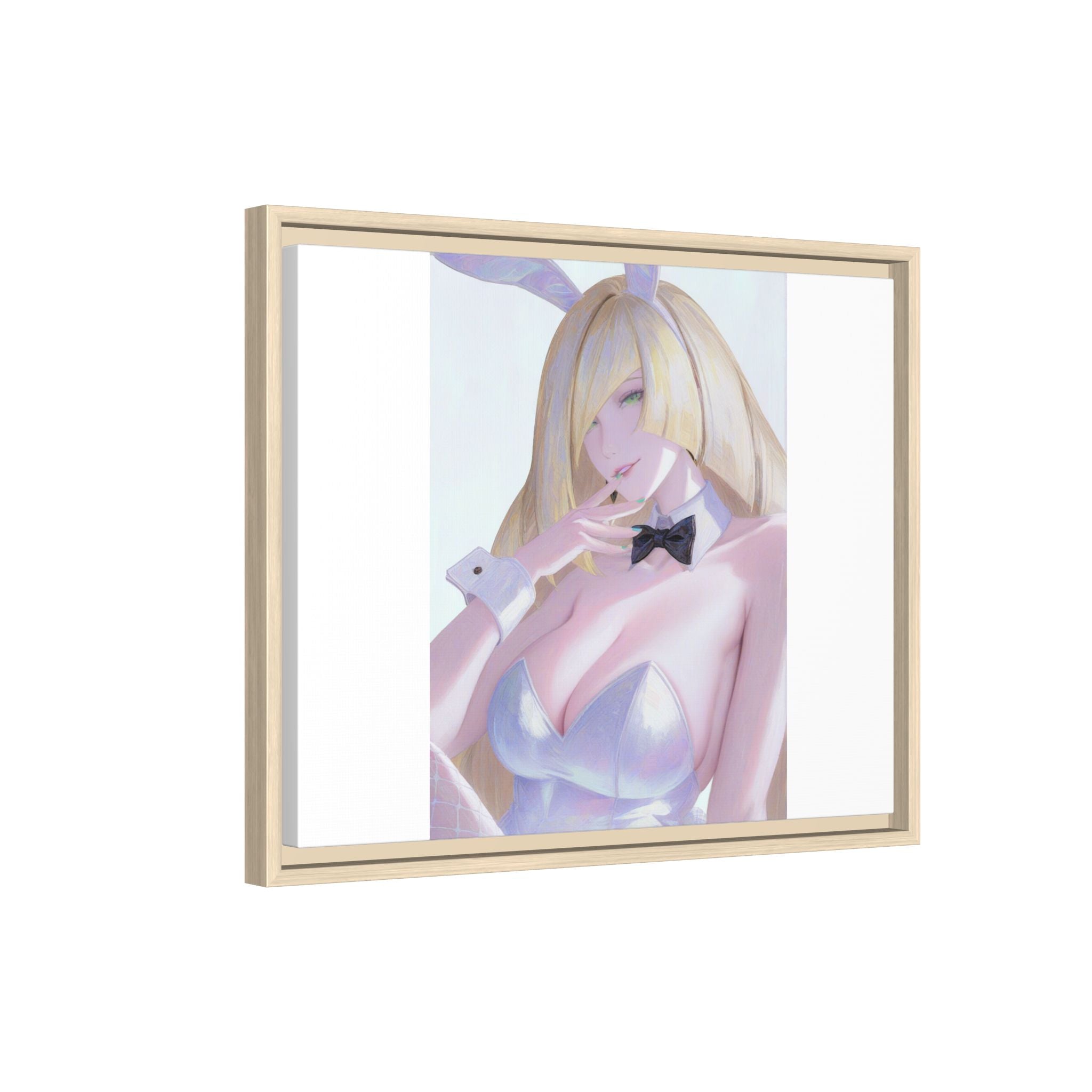 Bunny Girl Matte Canvas Print Framed — Sexy Anime Art Wall Decor