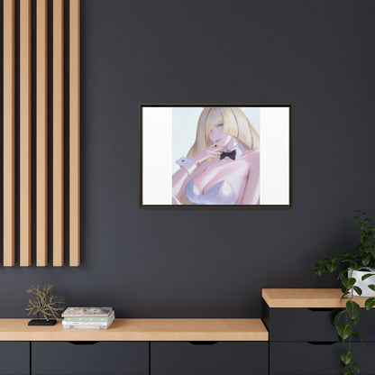 Bunny Girl Matte Canvas Print Framed — Sexy Anime Art Wall Decor