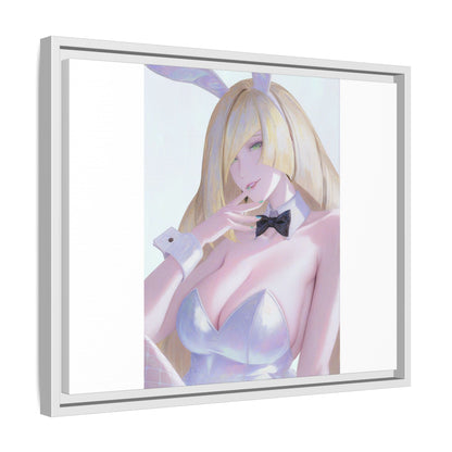 Bunny Girl Matte Canvas Print Framed — Sexy Anime Art Wall Decor