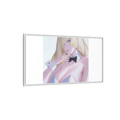 Bunny Girl Matte Canvas Print Framed — Sexy Anime Art Wall Decor