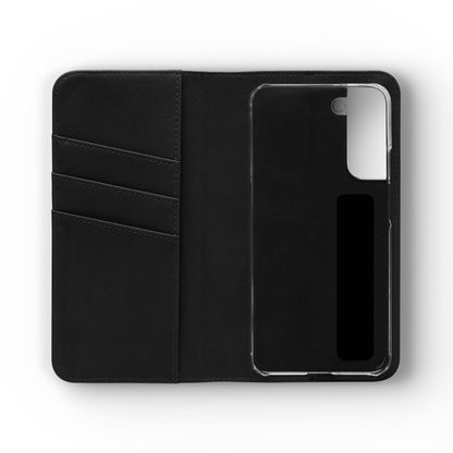 Anime Bunny Girl Flip Case - Purple Long-Haired Character Phone Wallet