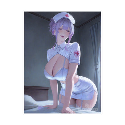 Nurse Anime Pin-Up Vinyl Sticker
