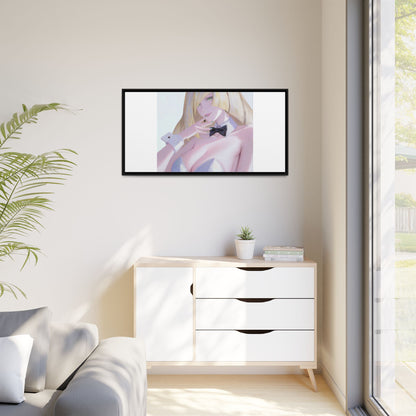 Bunny Girl Matte Canvas Print Framed — Sexy Anime Art Wall Decor