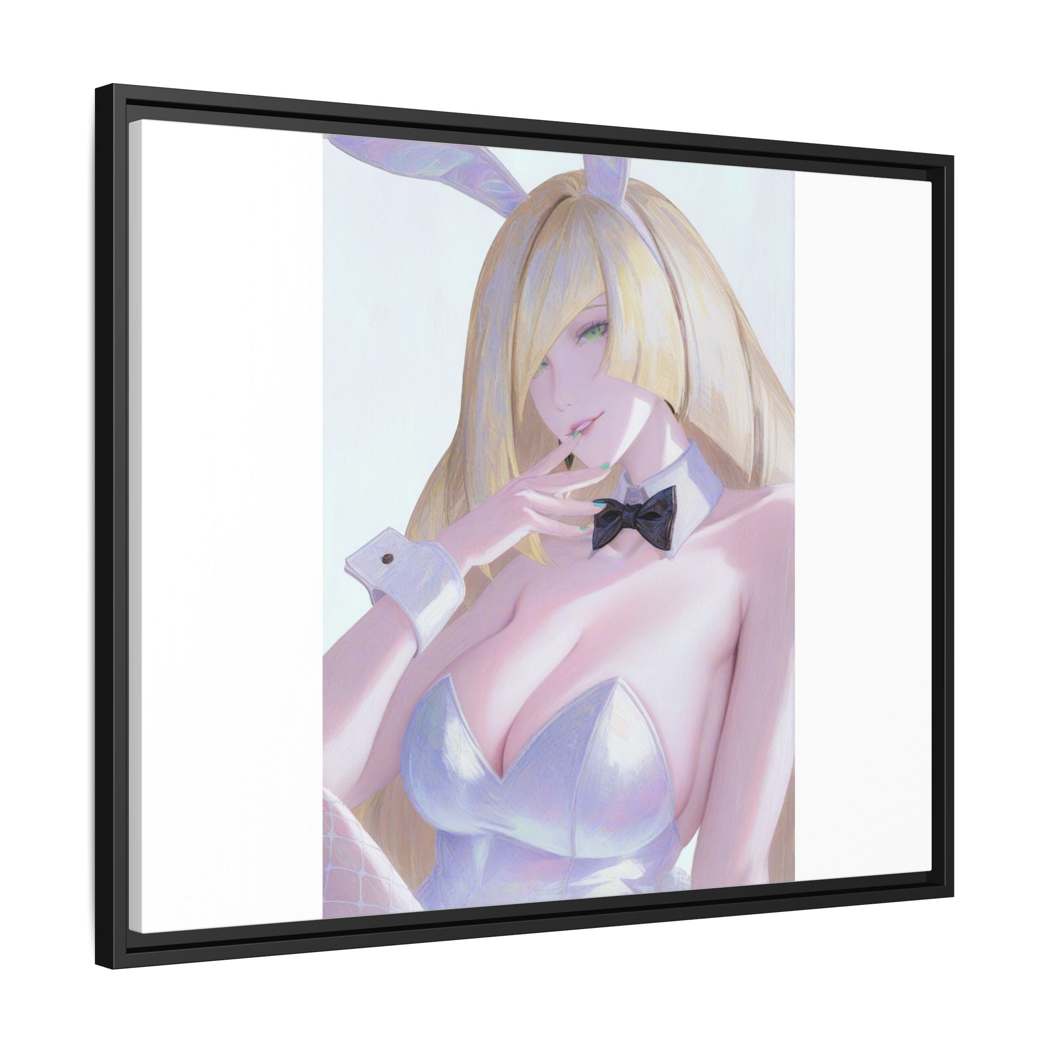 Bunny Girl Matte Canvas Print Framed — Sexy Anime Art Wall Decor