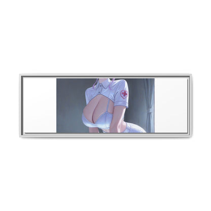 Sexy Anime Nurse Matte Canvas Print (Framed)