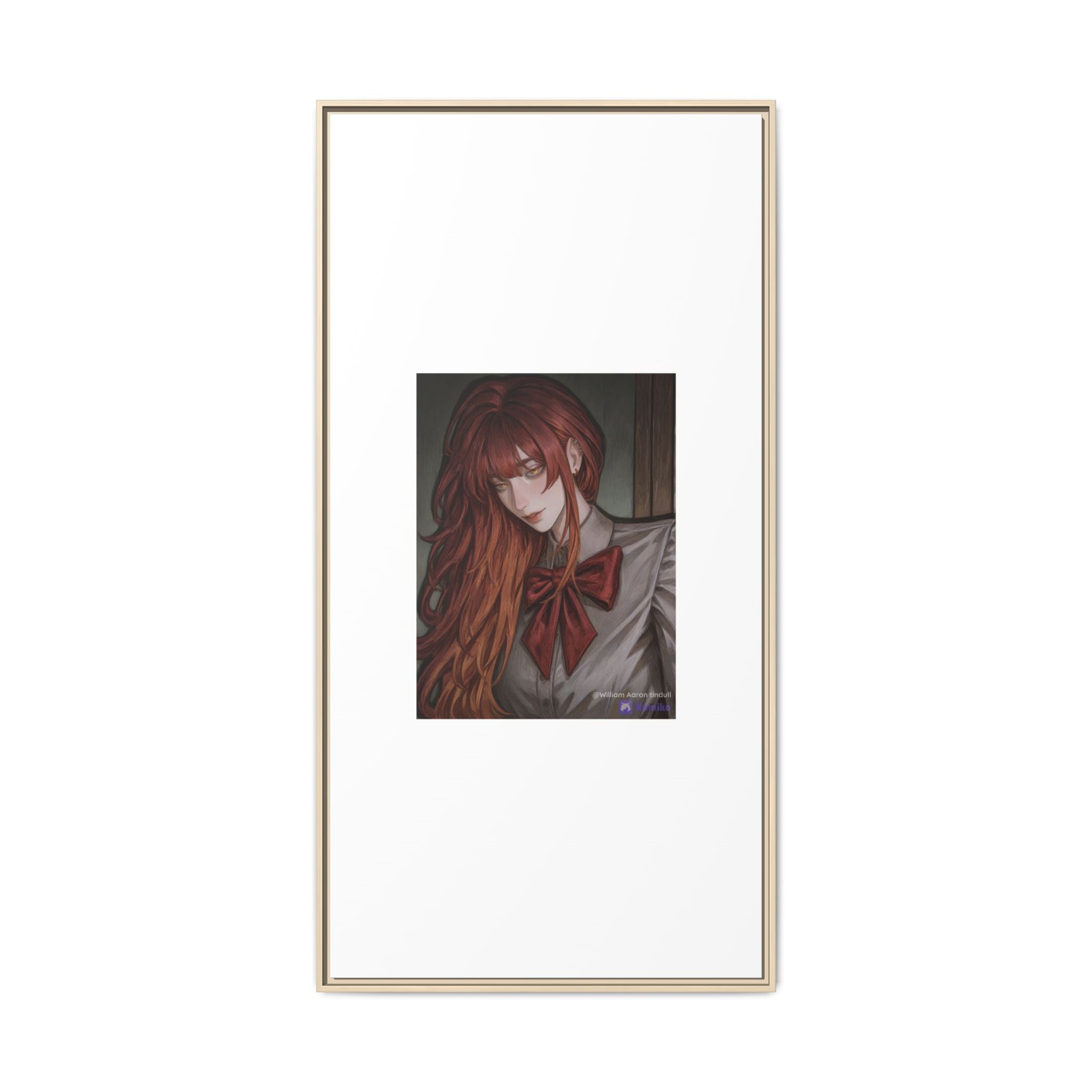 Framed Matte Canvas Print — Gothic Redhead Portrait