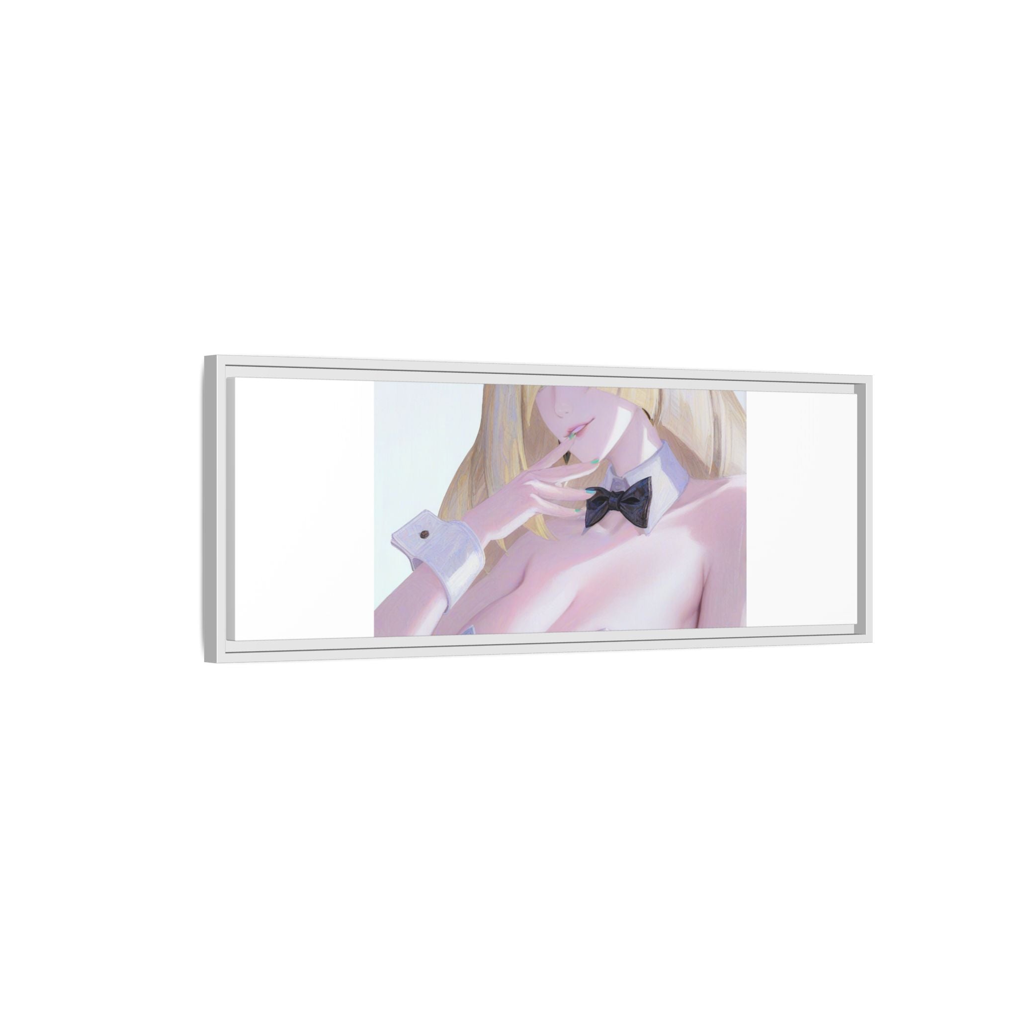 Bunny Girl Matte Canvas Print Framed — Sexy Anime Art Wall Decor