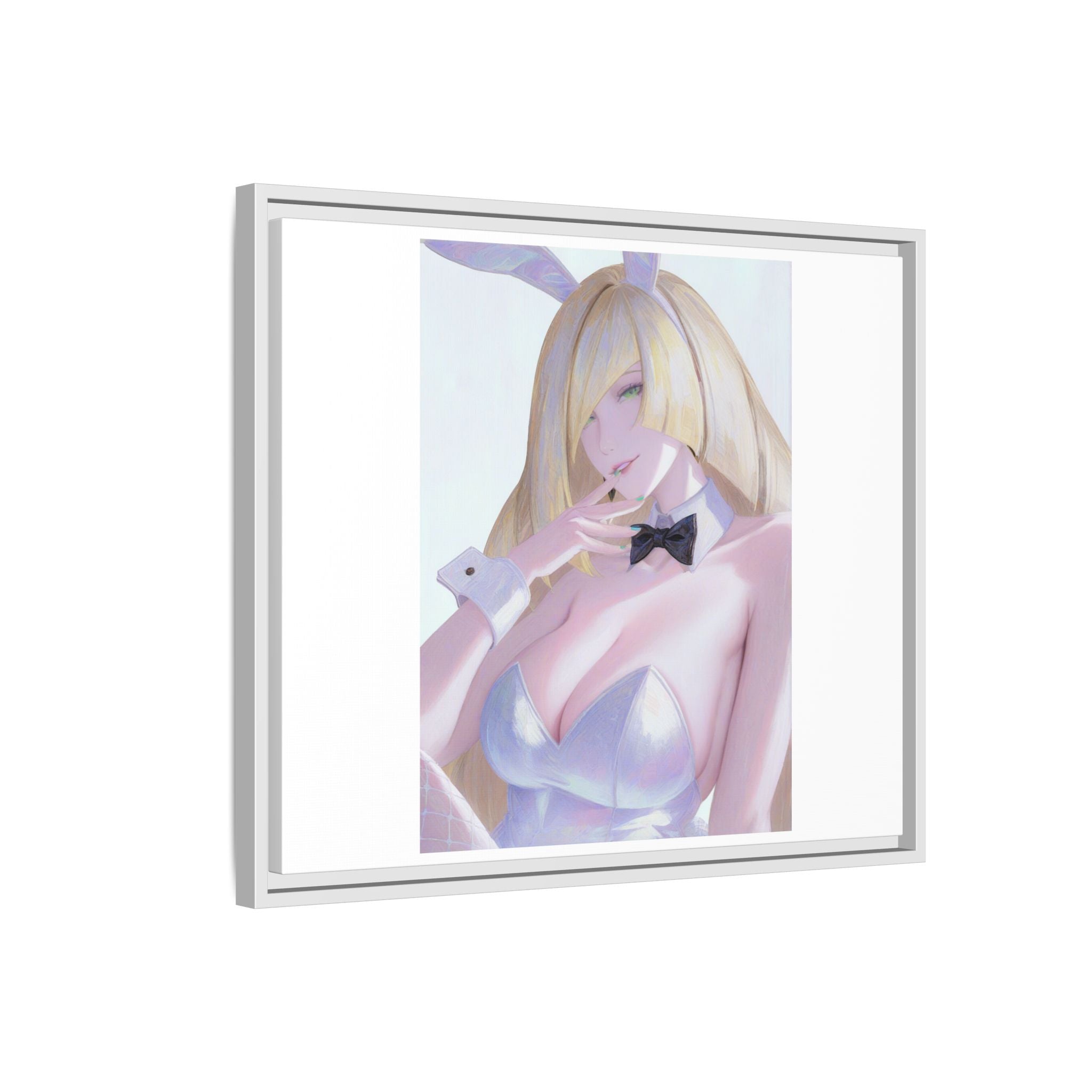 Bunny Girl Matte Canvas Print Framed — Sexy Anime Art Wall Decor