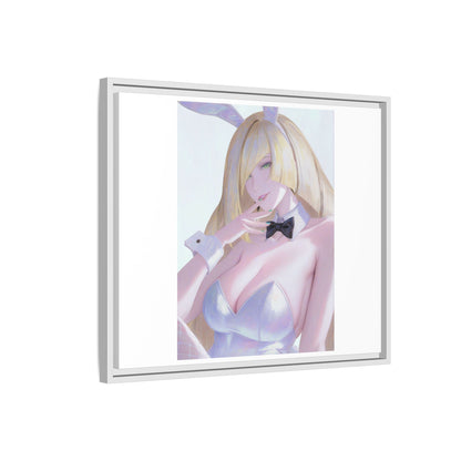 Bunny Girl Matte Canvas Print Framed — Sexy Anime Art Wall Decor