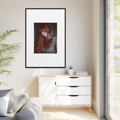 Framed Matte Canvas Print — Gothic Redhead Portrait
