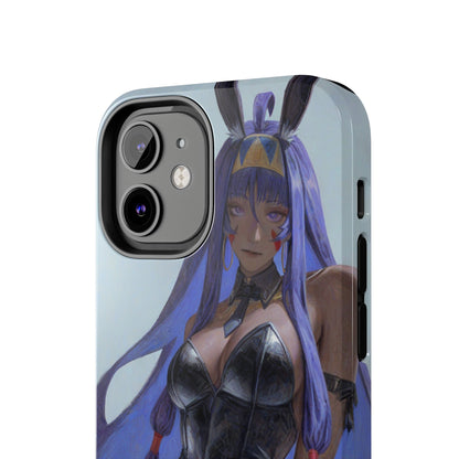 Bunny Girl Tough Phone Case — Anime Purple-Haired Character Protective Cover