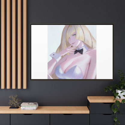 Bunny Girl Matte Canvas Print Framed — Sexy Anime Art Wall Decor
