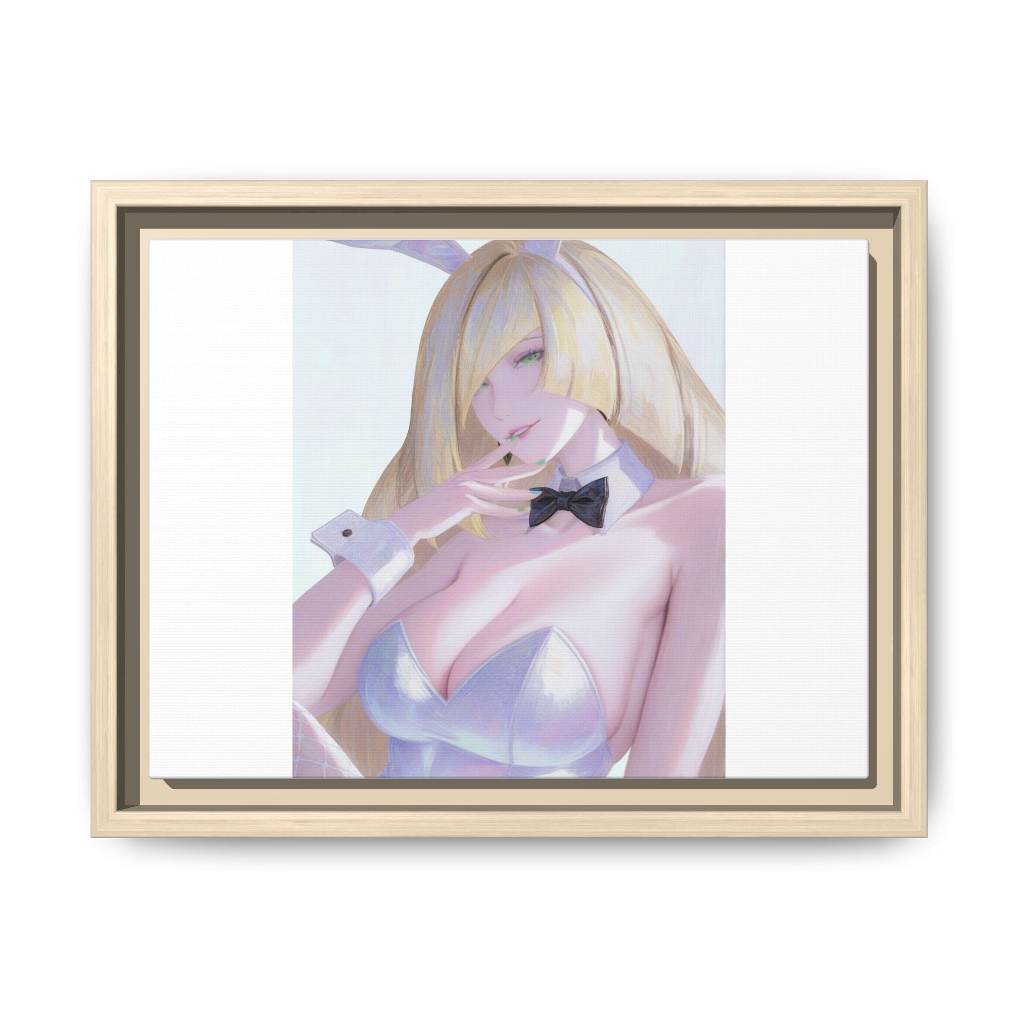 Bunny Girl Matte Canvas Print Framed — Sexy Anime Art Wall Decor