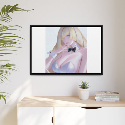 Bunny Girl Matte Canvas Print Framed — Sexy Anime Art Wall Decor