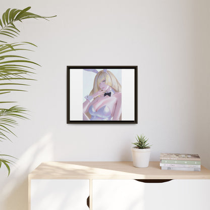 Bunny Girl Matte Canvas Print Framed — Sexy Anime Art Wall Decor