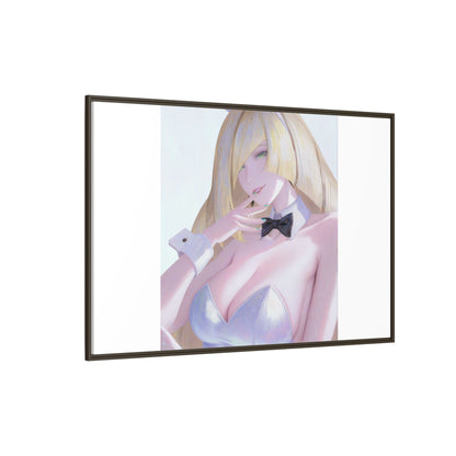 Bunny Girl Matte Canvas Print Framed — Sexy Anime Art Wall Decor