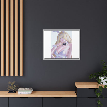 Bunny Girl Matte Canvas Print Framed — Sexy Anime Art Wall Decor
