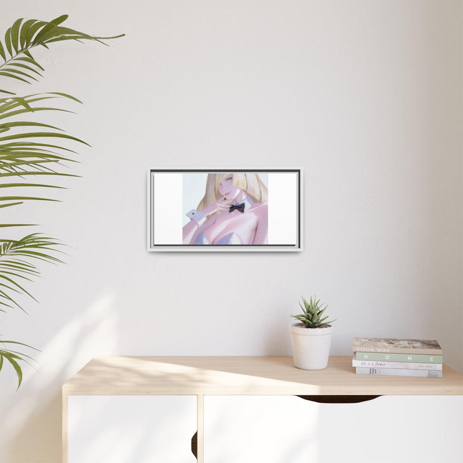 Bunny Girl Matte Canvas Print Framed — Sexy Anime Art Wall Decor