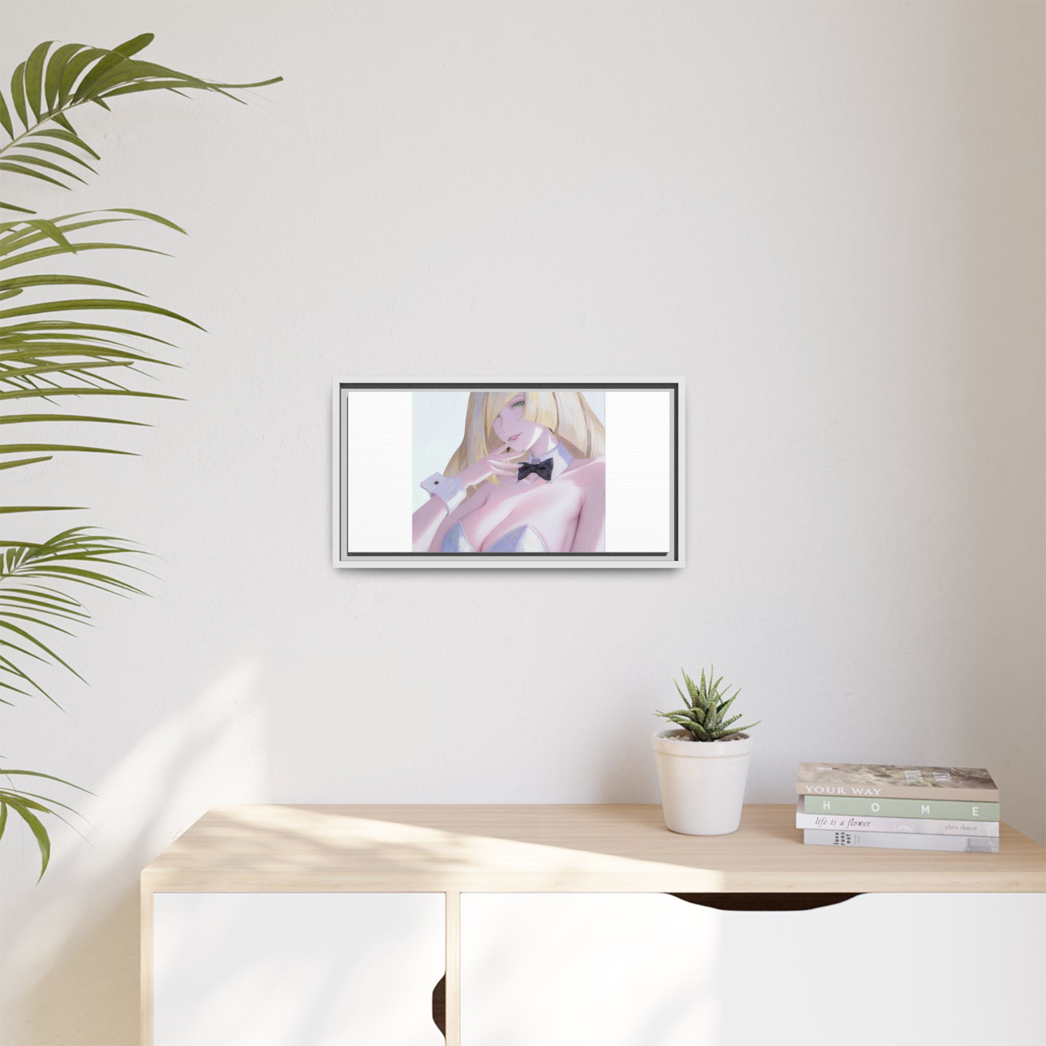 Bunny Girl Matte Canvas Print Framed — Sexy Anime Art Wall Decor