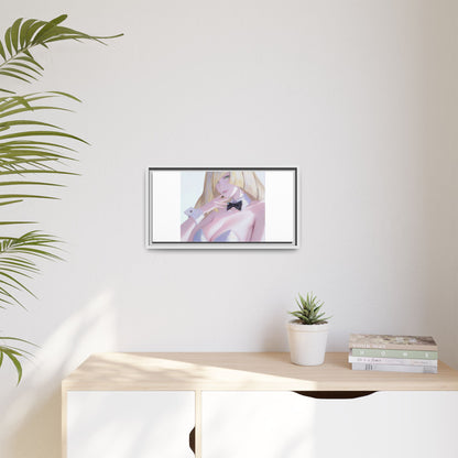 Bunny Girl Matte Canvas Print Framed — Sexy Anime Art Wall Decor