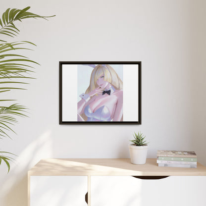 Bunny Girl Matte Canvas Print Framed — Sexy Anime Art Wall Decor