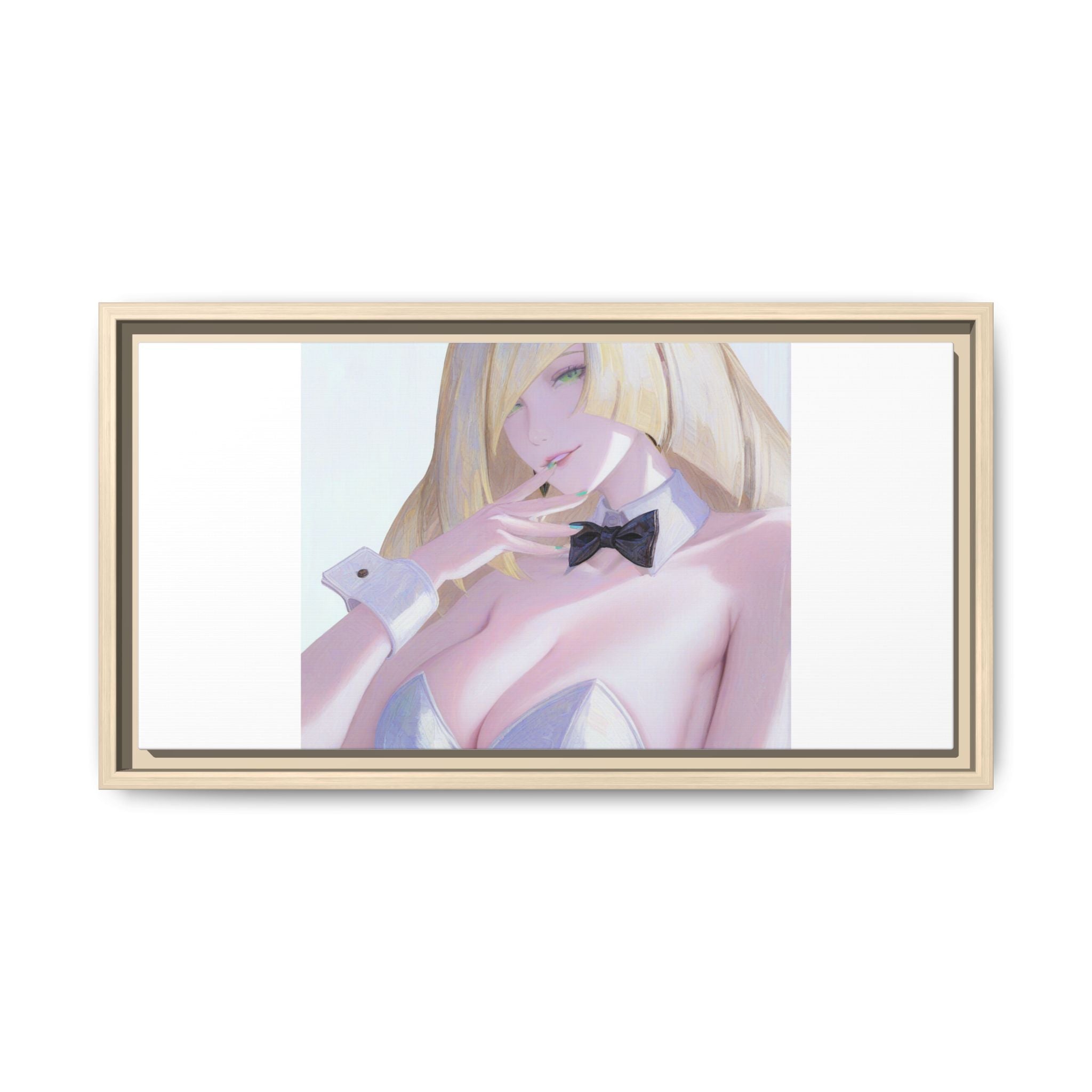 Bunny Girl Matte Canvas Print Framed — Sexy Anime Art Wall Decor