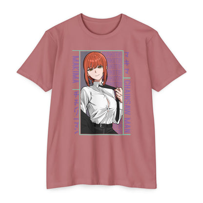 Makima Chainsaw Man Anime Graphic T-Shirt — Japanese Text Design