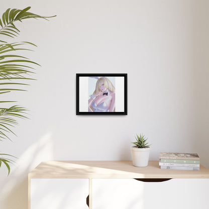 Bunny Girl Matte Canvas Print Framed — Sexy Anime Art Wall Decor