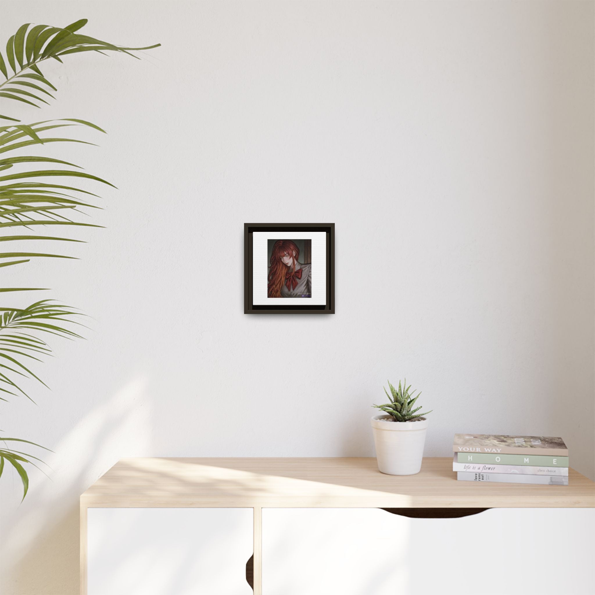 Framed Matte Canvas Print — Gothic Redhead Portrait