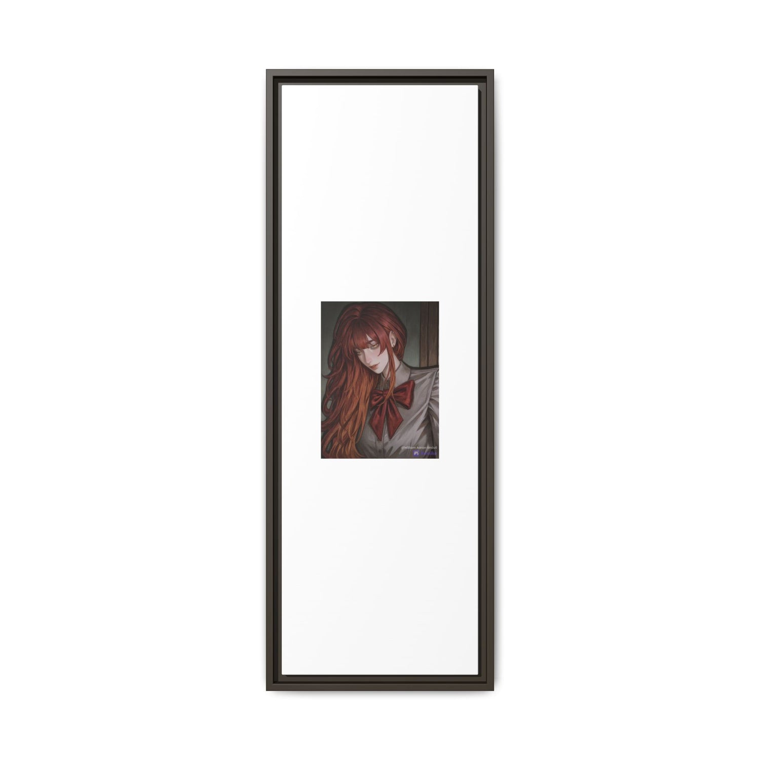 Framed Matte Canvas Print — Gothic Redhead Portrait