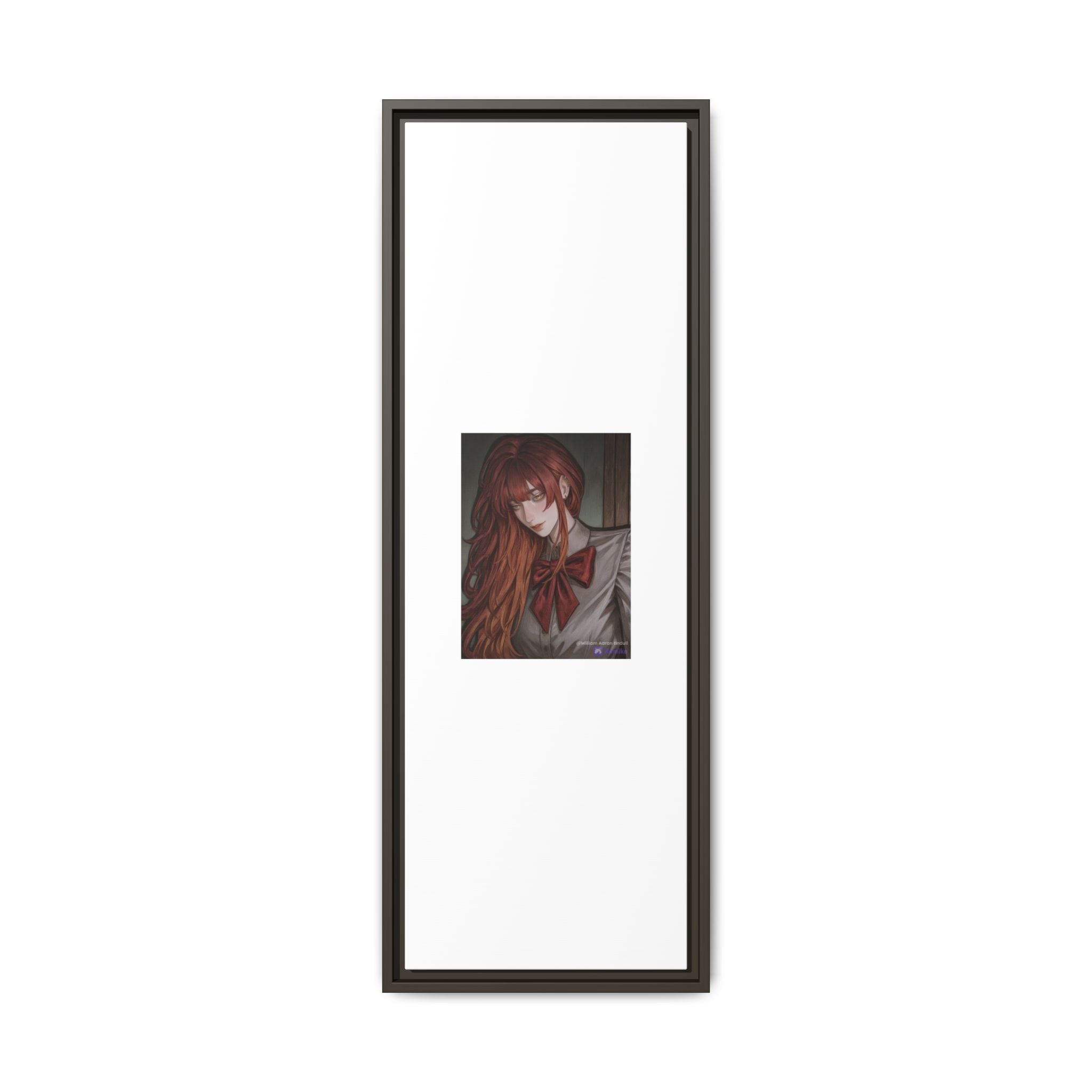 Framed Matte Canvas Print — Gothic Redhead Portrait
