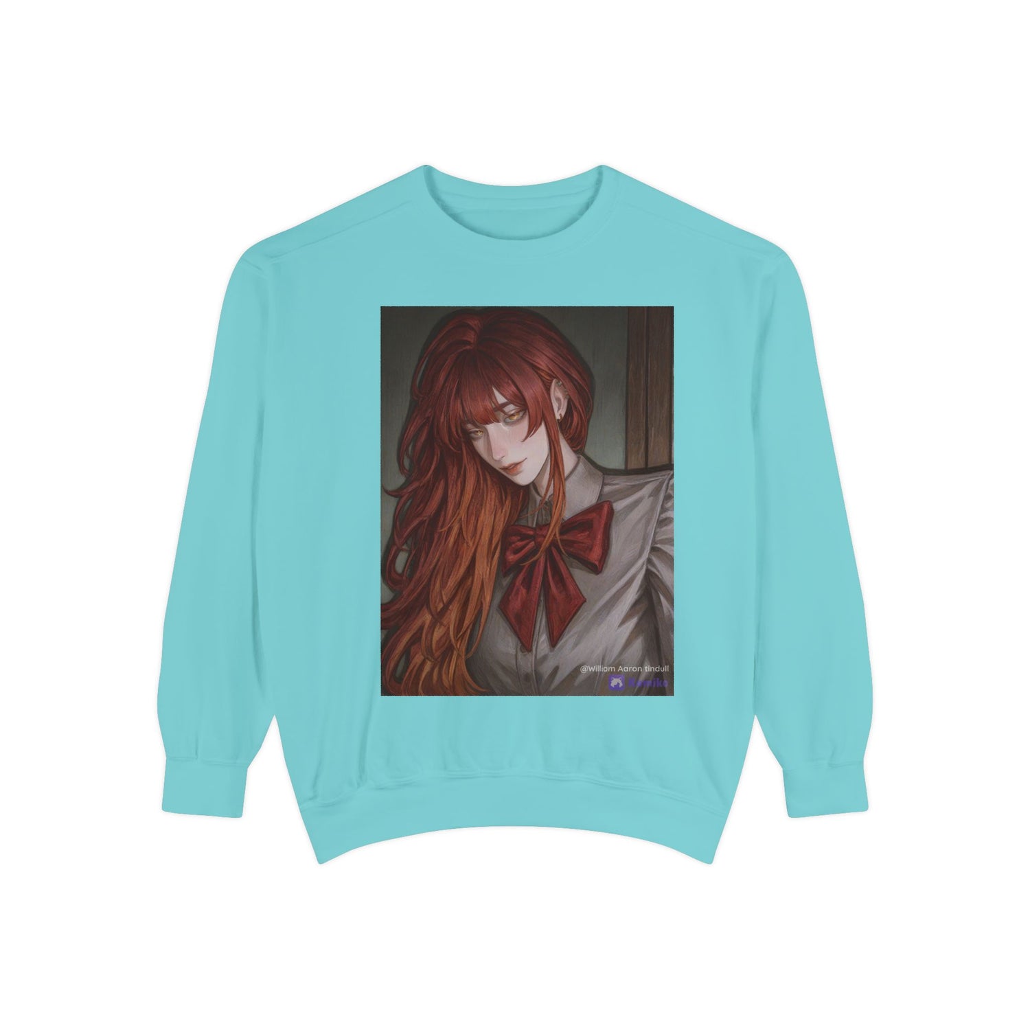 Anime Red-Headed Girl Sweatshirt — Gothic Schoolgirl Art Pullover