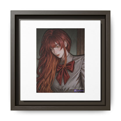 Framed Matte Canvas Print — Gothic Redhead Portrait