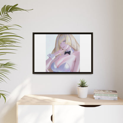 Bunny Girl Matte Canvas Print Framed — Sexy Anime Art Wall Decor