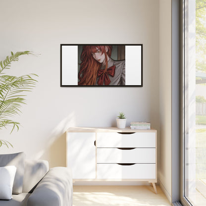 Framed Matte Canvas Print — Gothic Redhead Portrait