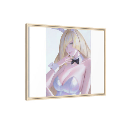 Bunny Girl Matte Canvas Print Framed — Sexy Anime Art Wall Decor