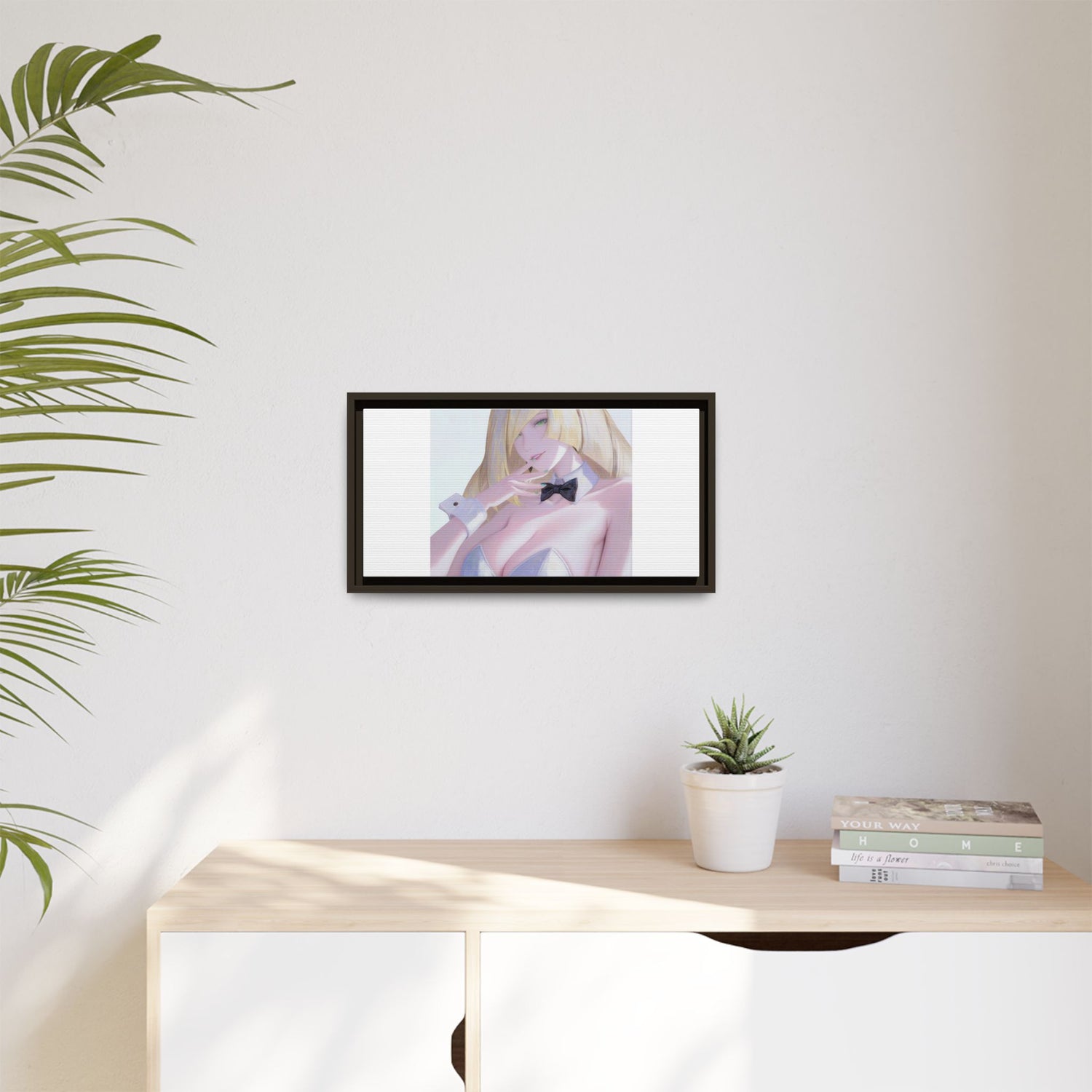 Bunny Girl Matte Canvas Print Framed — Sexy Anime Art Wall Decor