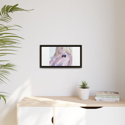 Bunny Girl Matte Canvas Print Framed — Sexy Anime Art Wall Decor
